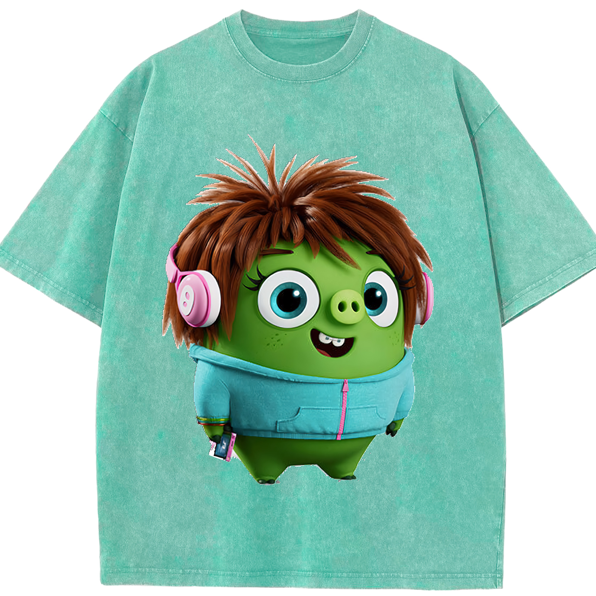 （画像用） Angry Birds アングリーバード 綿100% ヴィンテージ風 半袖Tシャツ（フロントプリント）